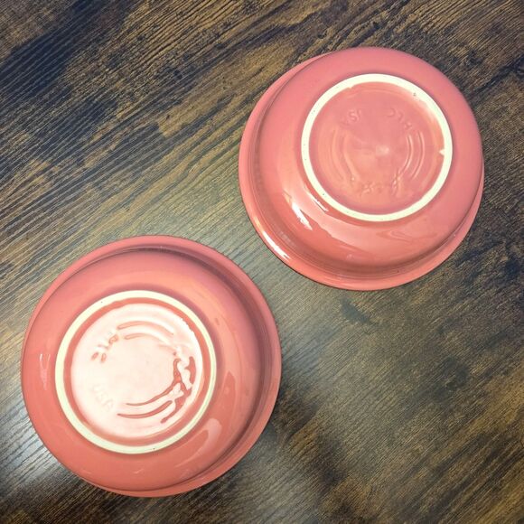 Set of 2 Fiesta Cereal/Soup Bowls Flamingo (Retired Color) Aprox 6 7/8" - Picture 4 of 10